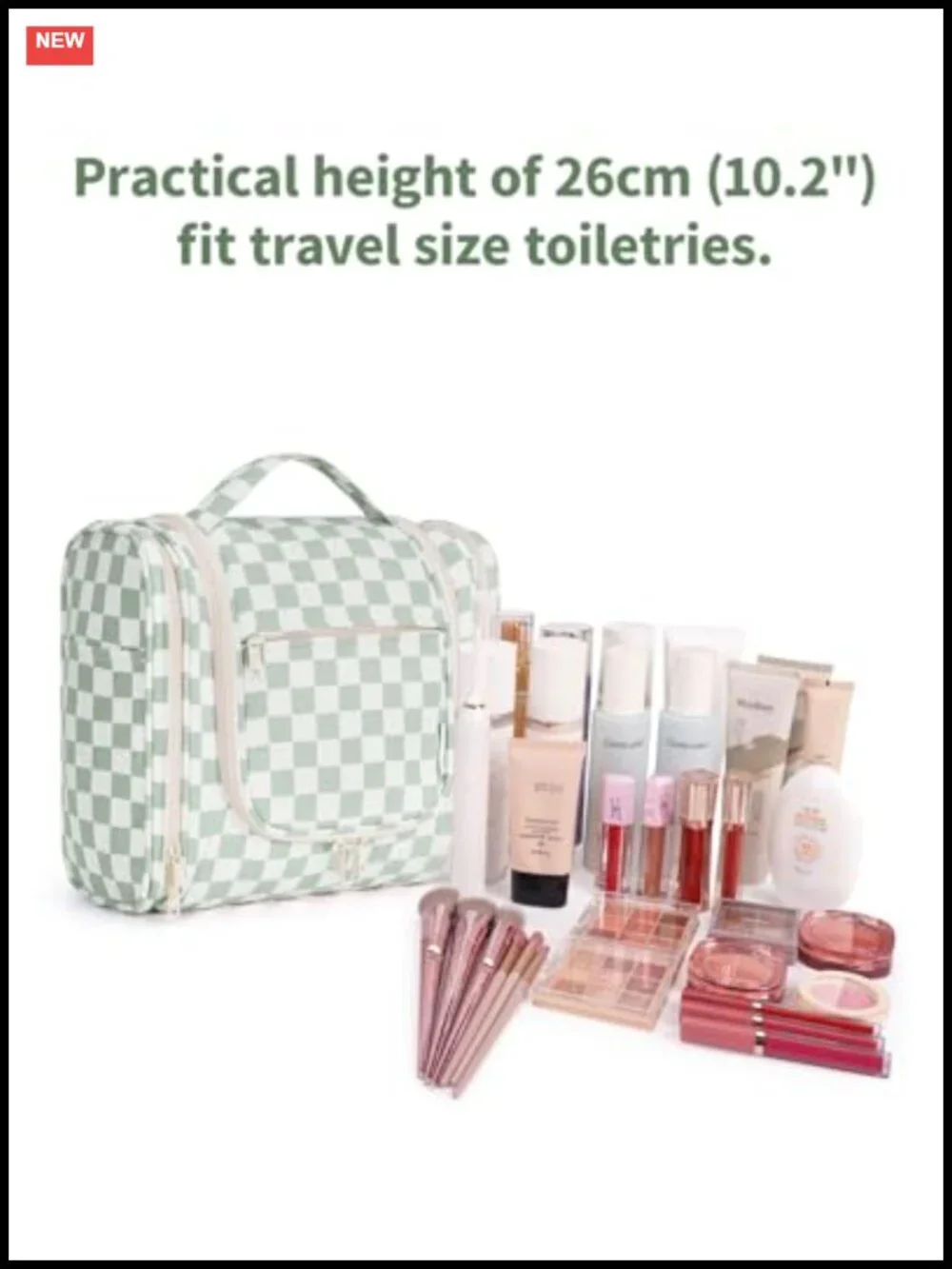 Hanging Toiletry Bag for Travel - Water Resistant Polyester Organizer